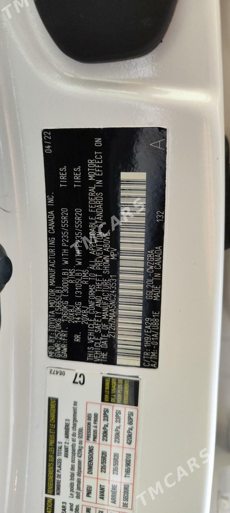 Lexus RX 350 2022 - 550 000 TMT - Мары - img 3