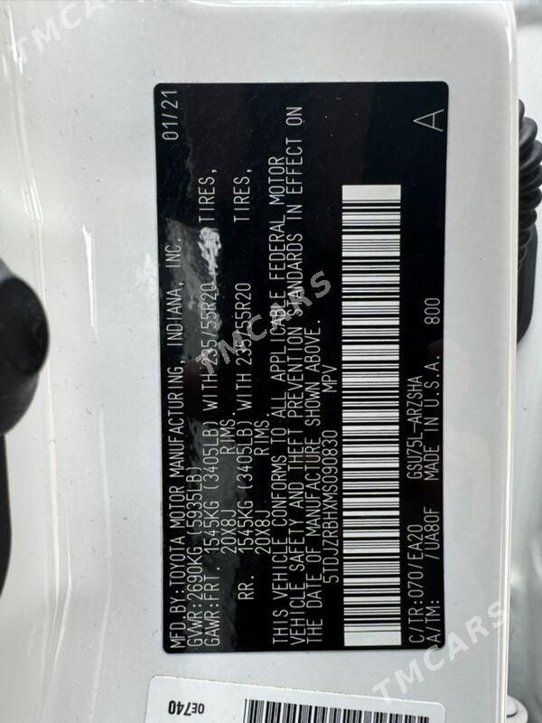 Toyota Highlander 2021 - 500 000 TMT - Aşgabat - img 2