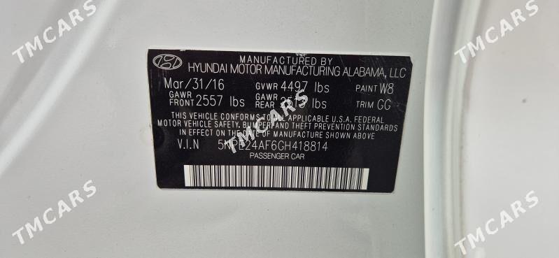 Hyundai Sonata 2016 - 220 000 TMT - Ашхабад - img 3