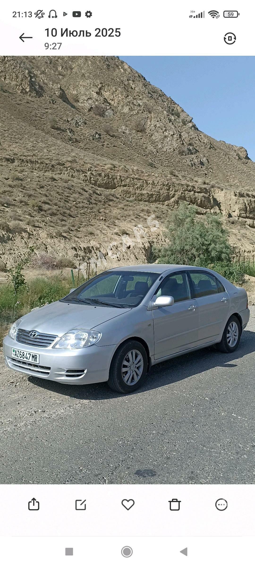Toyota Corolla 2002 - 88 000 TMT - Байрамали - img 4
