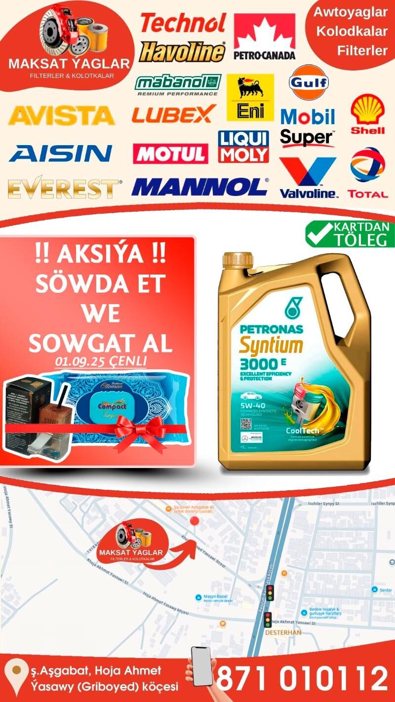 PETRONAS SYNTIUM YAG AKSIYA💥 - Aşgabat - img 2