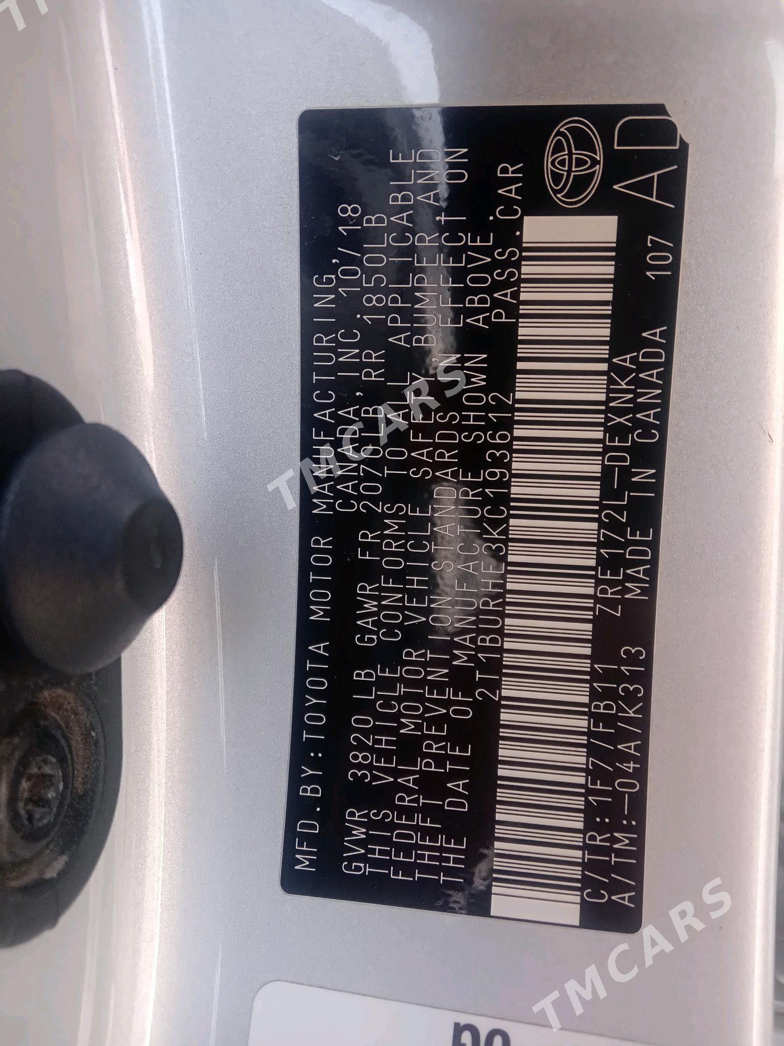 Toyota Corolla 2018 - 189 000 TMT - Wekilbazar - img 3