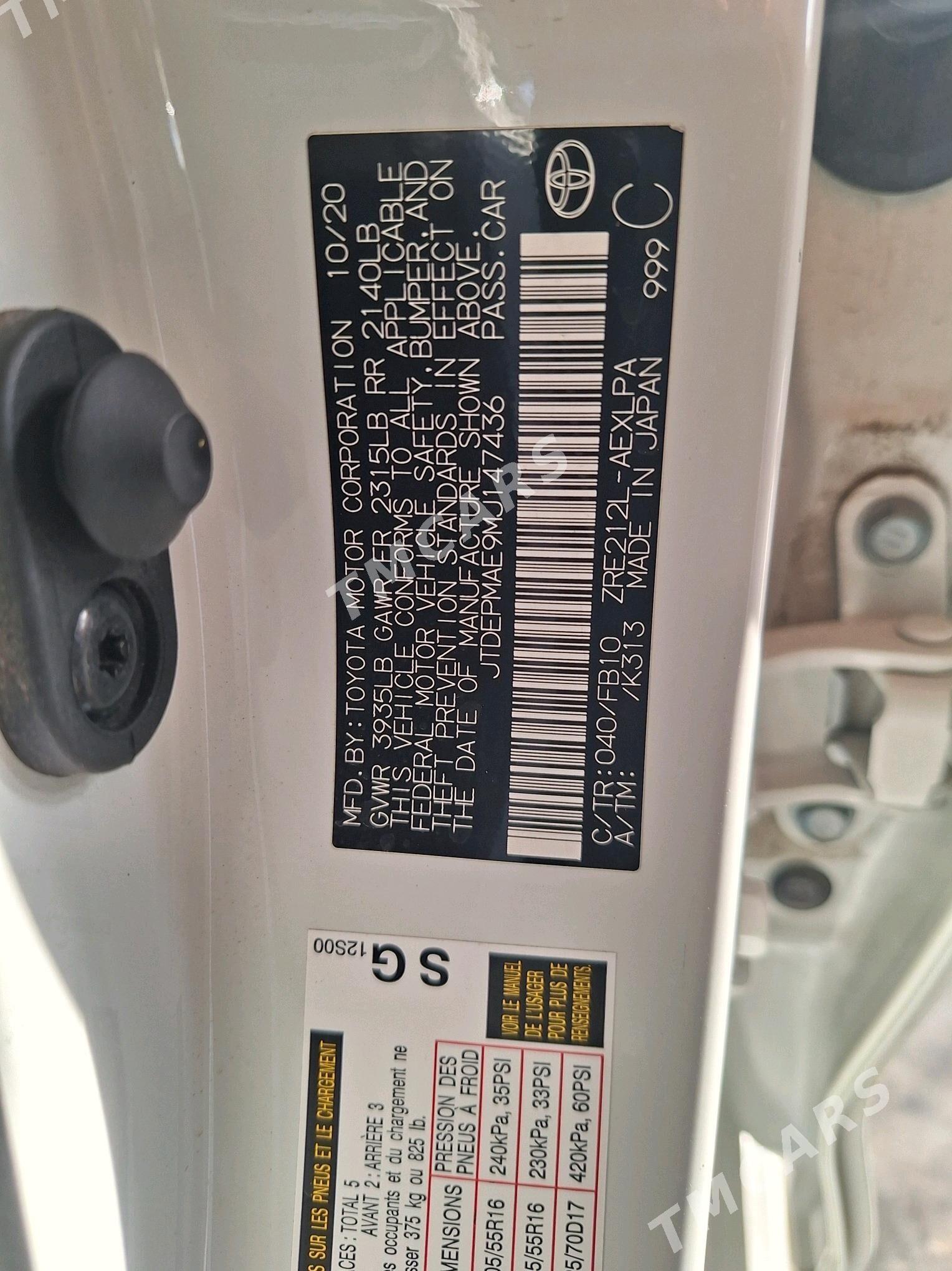 Toyota Corolla 2020 - 245 000 TMT - Мары - img 10