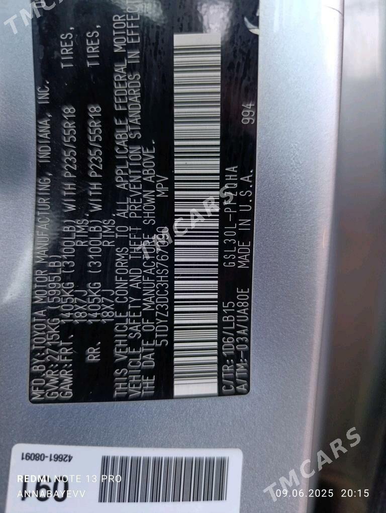 Toyota Sienna 2017 - 420 000 TMT - Гороглы (Тагта) - img 5