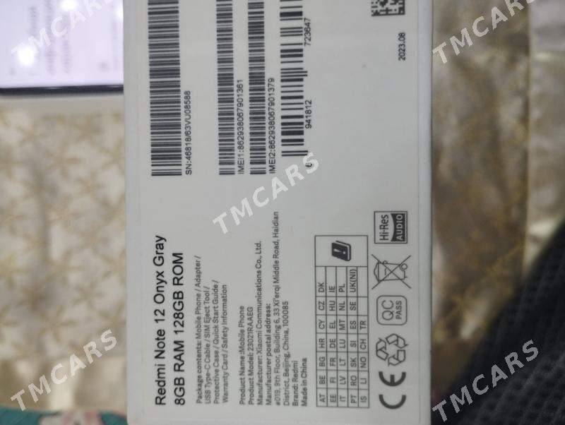 Redmi Note 12 Ram8+4 Rom 128 g - Türkmenabat - img 7