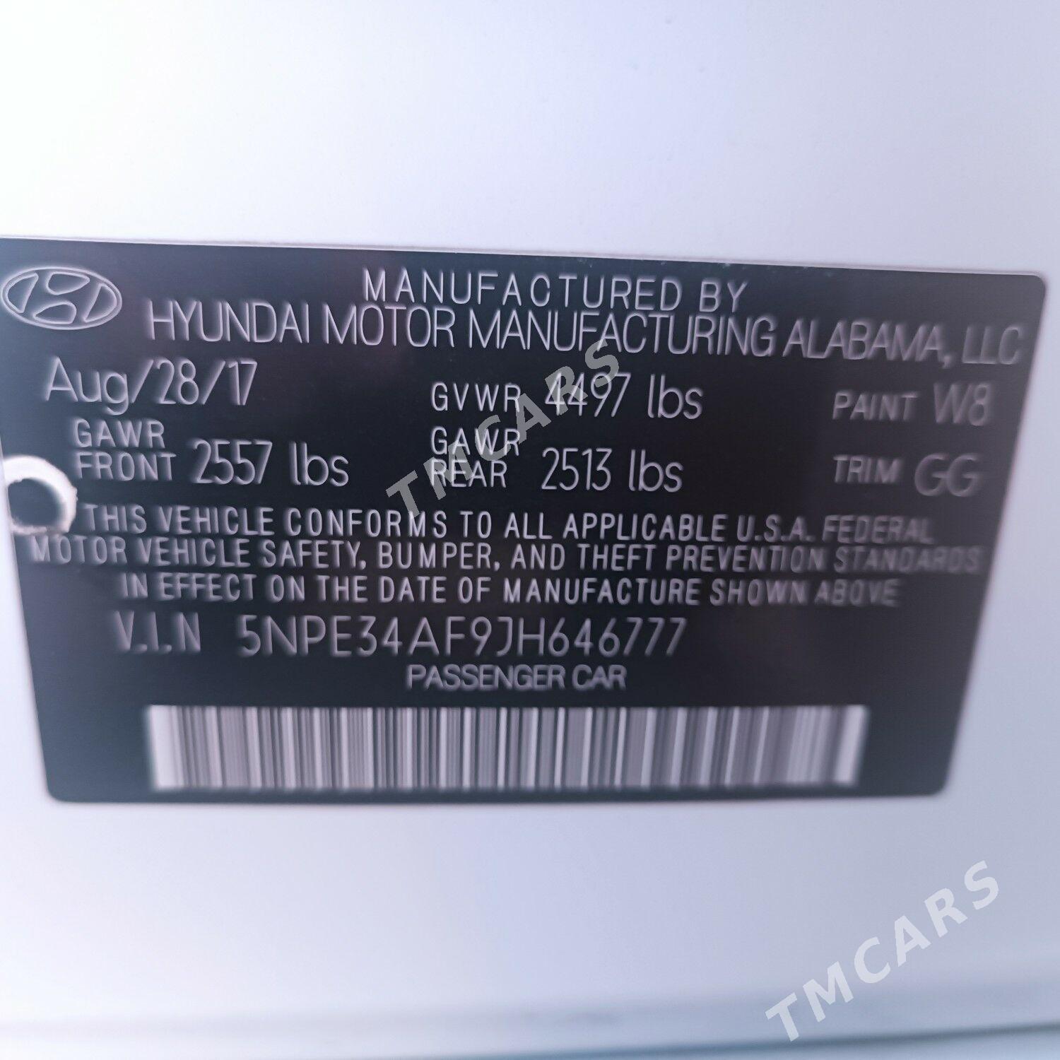 Hyundai Sonata 2017 - 185 000 TMT - Bagyr - img 5
