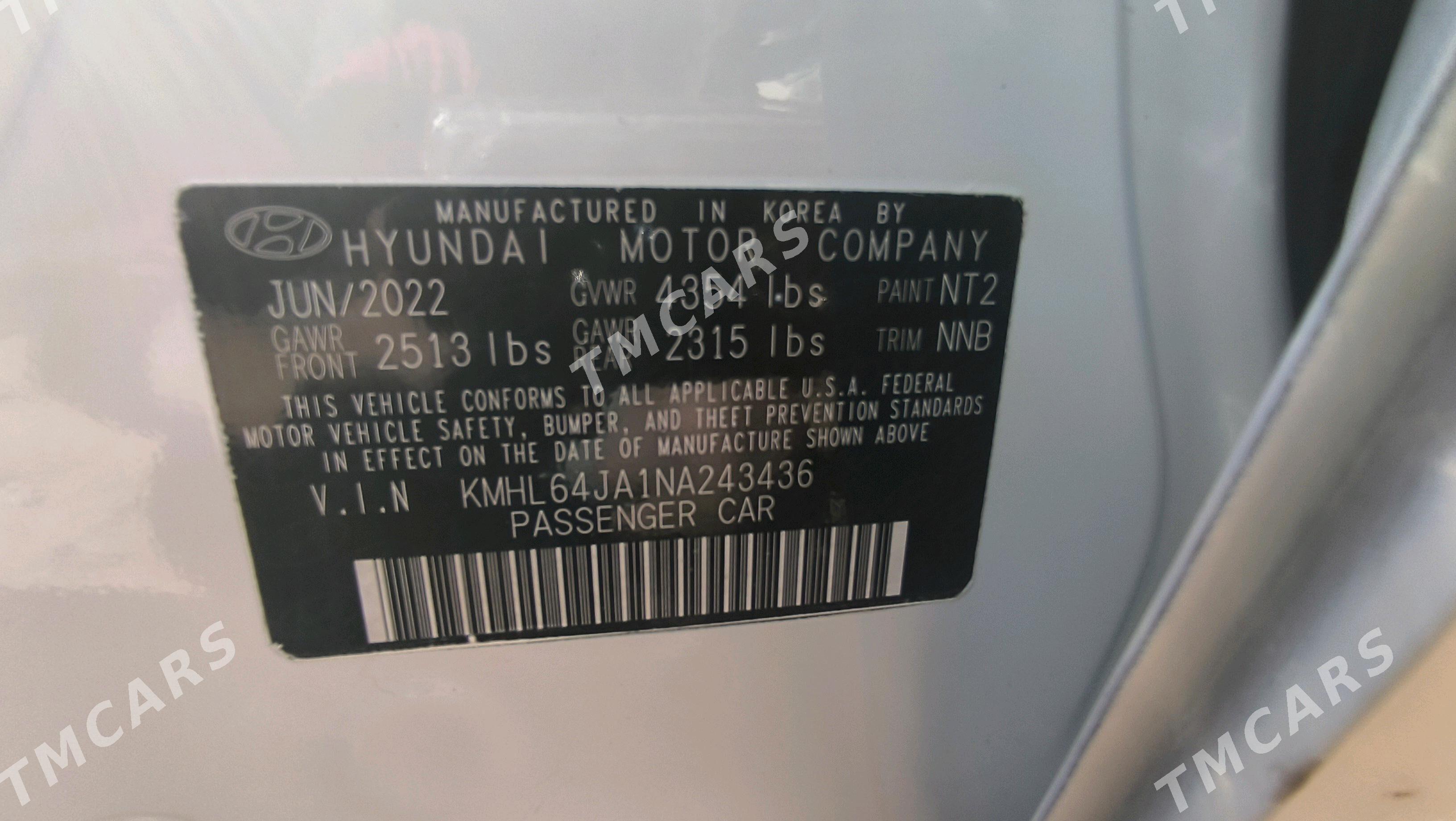 Hyundai Sonata 2022 - 250 000 TMT - Mary - img 3