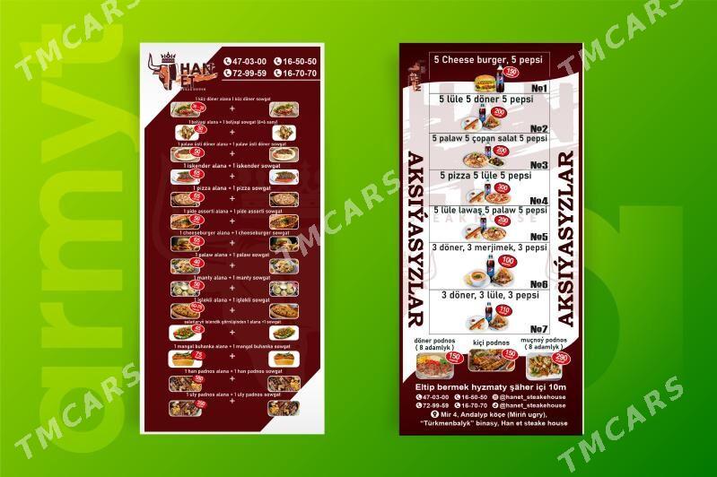 MENU KAFE  FRI DONER KAROPKA - Aşgabat - img 8
