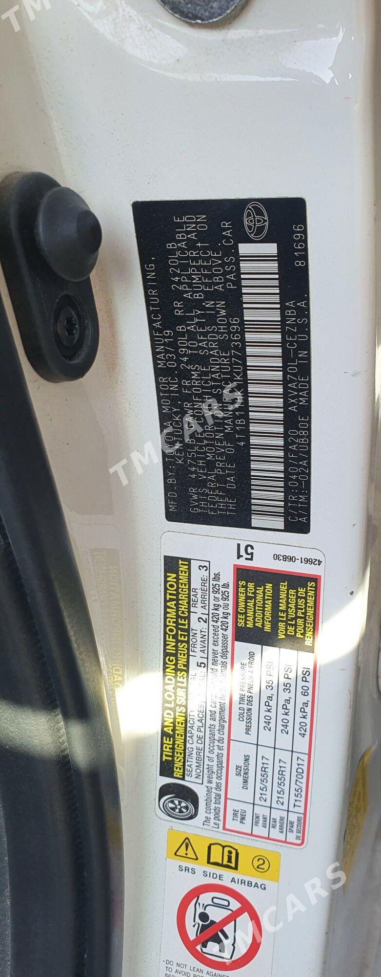 Toyota Camry 2019 - 308 000 TMT - Parahat 3 - img 7