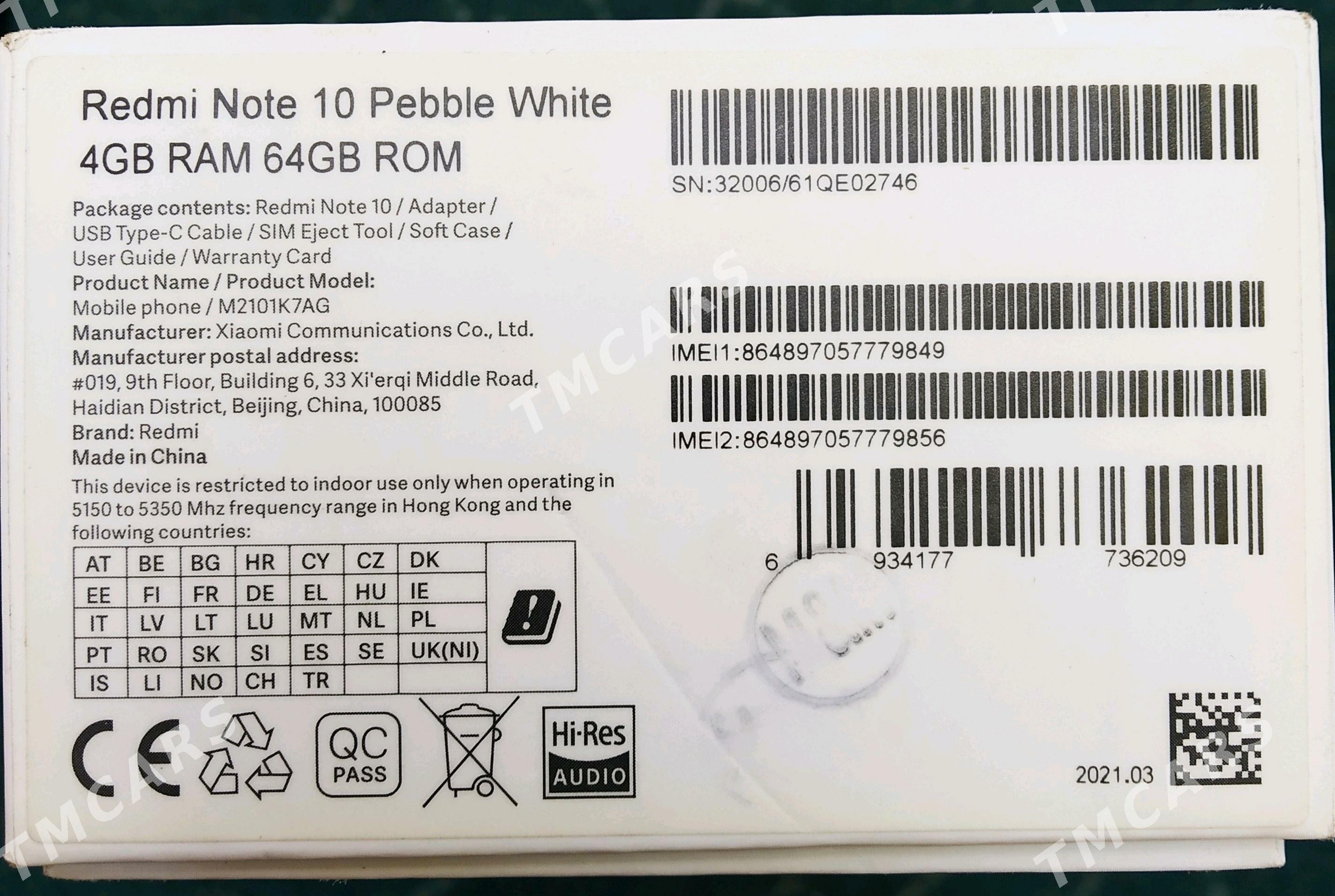 REDMI NOTE 10 - Гороглы (Тагта) - img 2