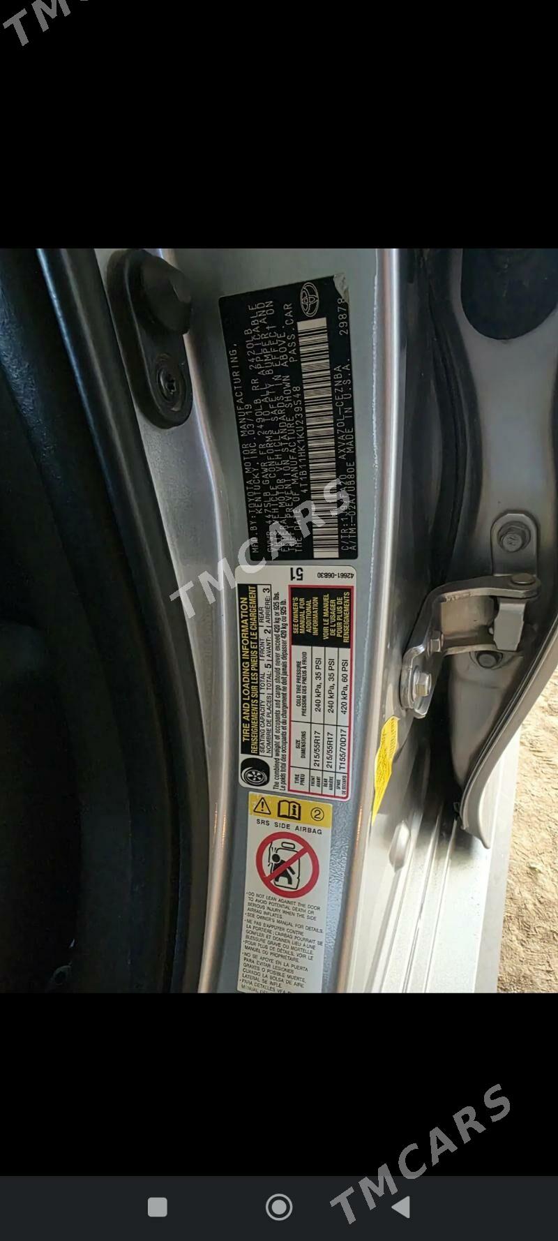 Toyota Camry 2019 - 290 000 TMT - Mary - img 2