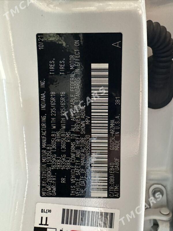 Toyota Highlander 2022 - 679 000 TMT - Мары - img 4