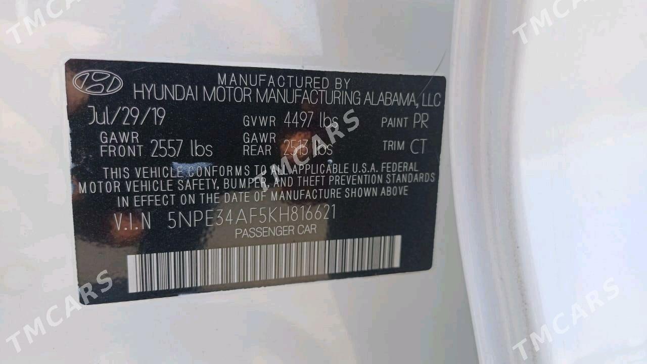 Hyundai Sonata 2019 - 200 000 TMT - Mary - img 9