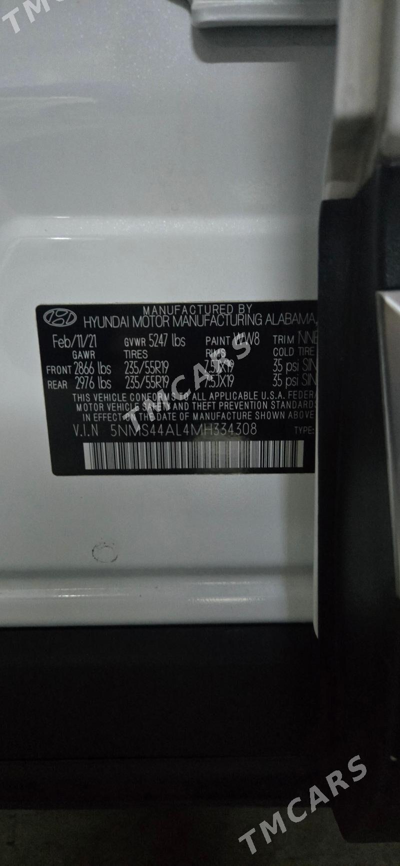 Hyundai Santa Fe 2021 - 425 000 TMT - Podwoýski köç. (Bitarap Türkmenistan şaýoly) - img 2