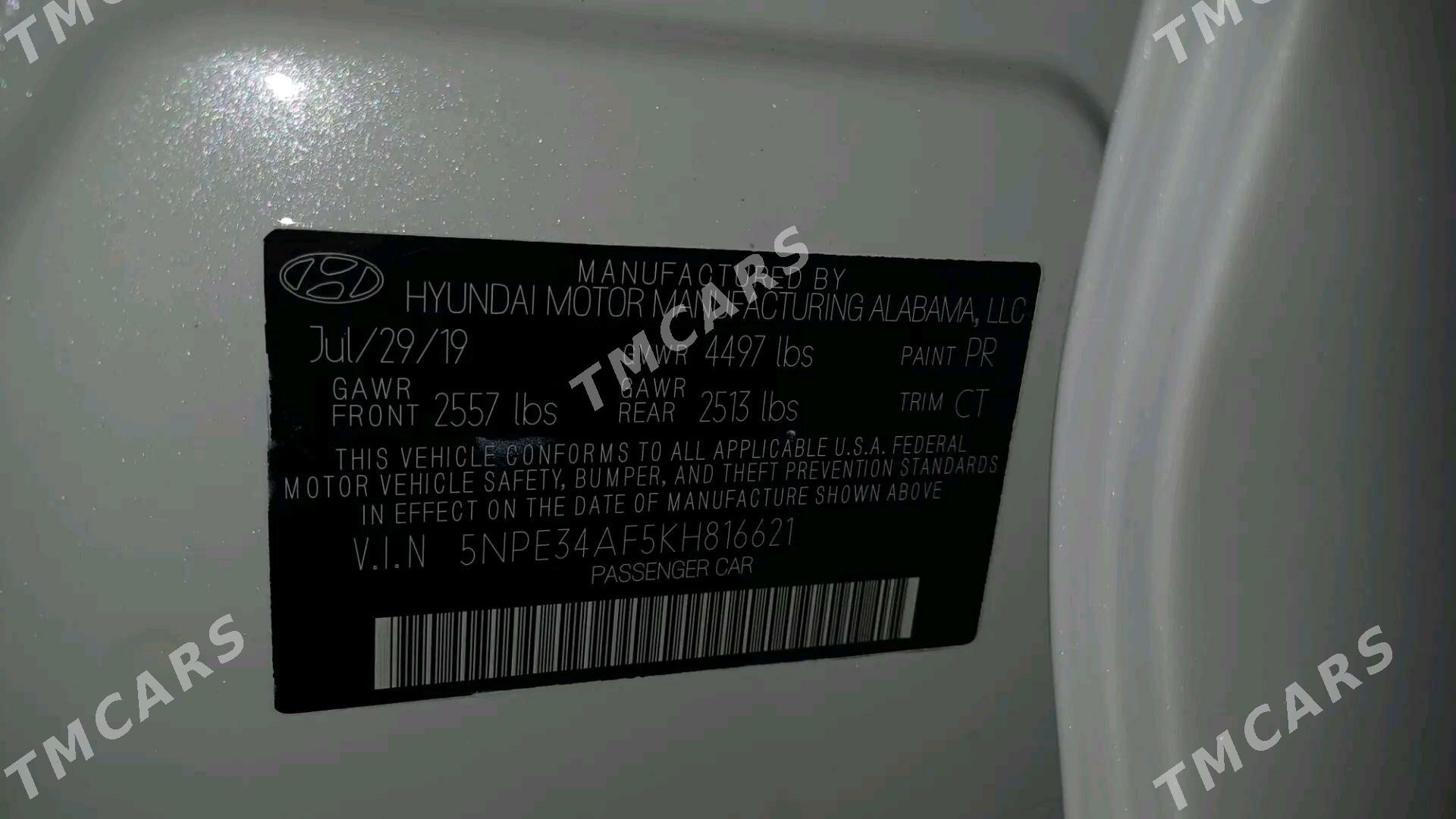 Hyundai Sonata 2019 - 200 000 TMT - Mary - img 3