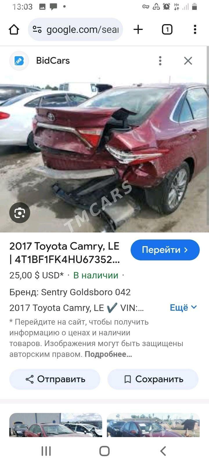 Toyota Camry 2017 - 235 000 TMT - Байрамали - img 6