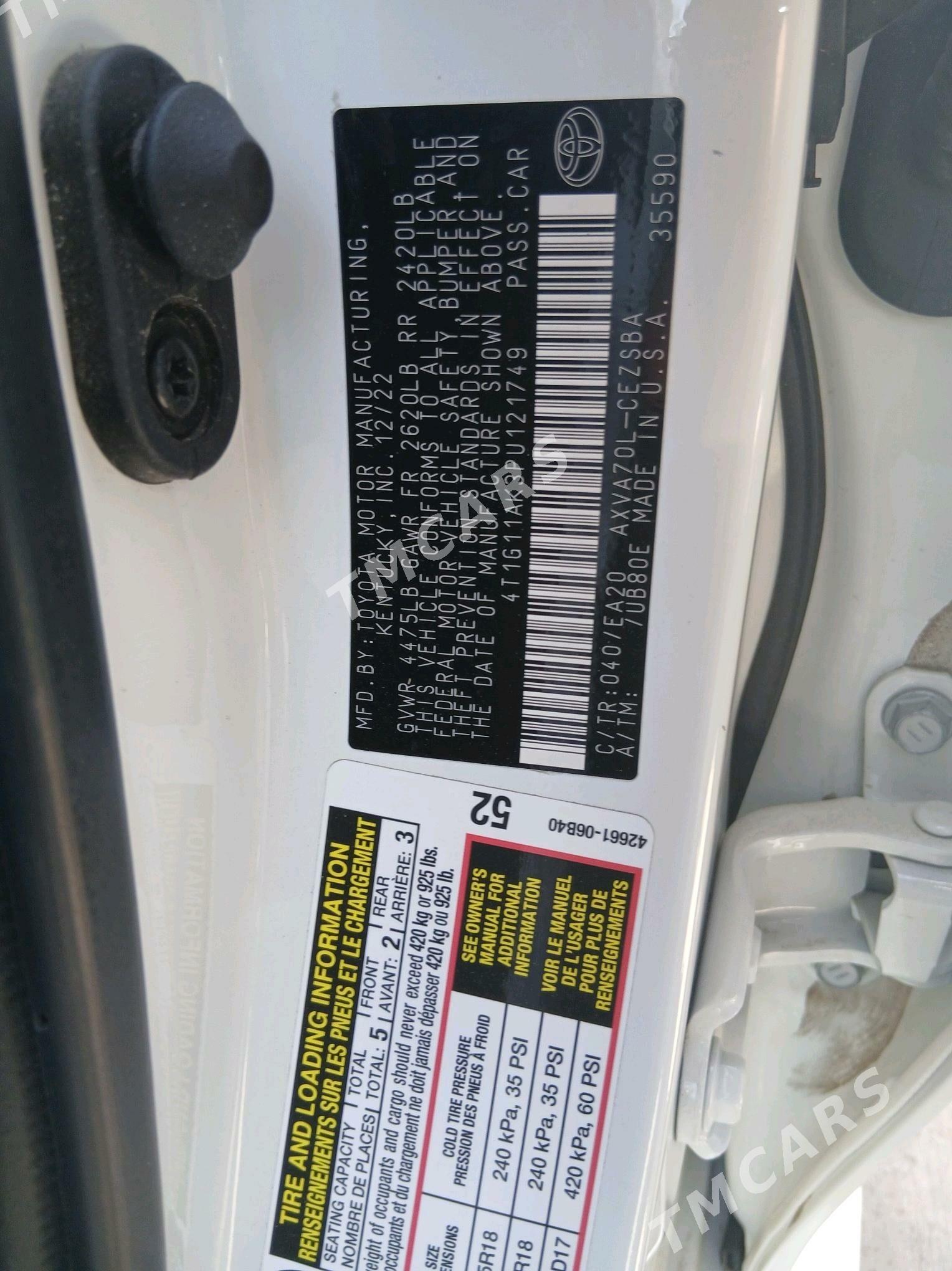 Toyota Camry 2023 - 310 000 TMT - Mary - img 3