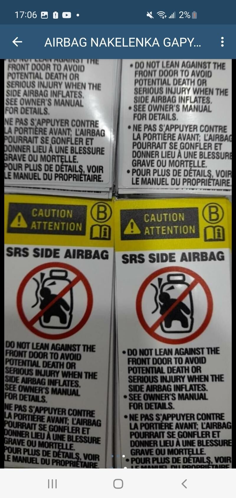 AIRBAG NAKELENKA 15 TMT - Aşgabat - img 3
