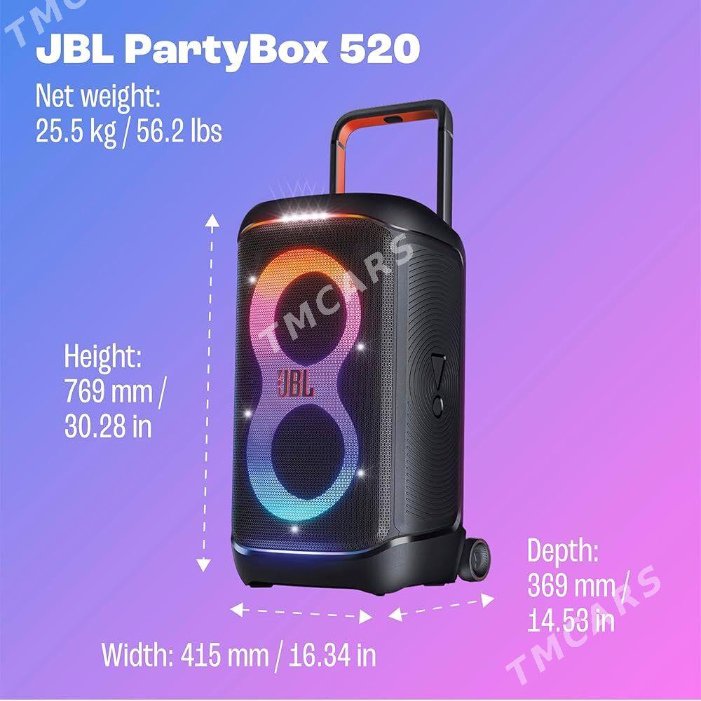 JBL PARTYBOX 520 - Ашхабад - img 7
