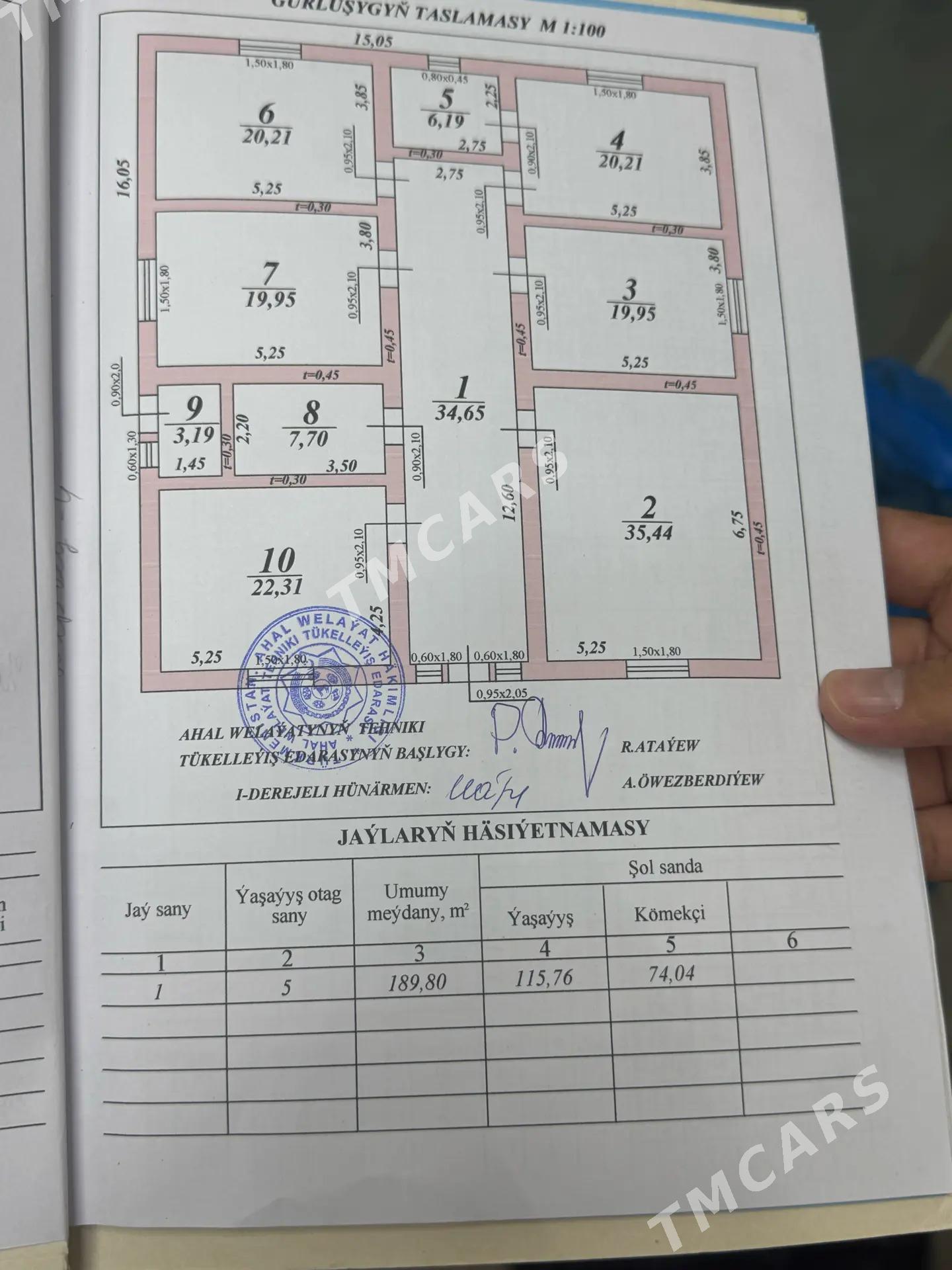 Satlyk Gokdepe plan 5 komnat - Aşgabat - img 2