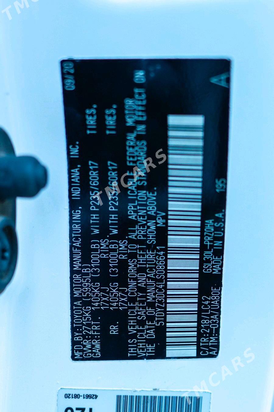 Toyota Sienna 2020 - 460 000 TMT - Mary - img 5