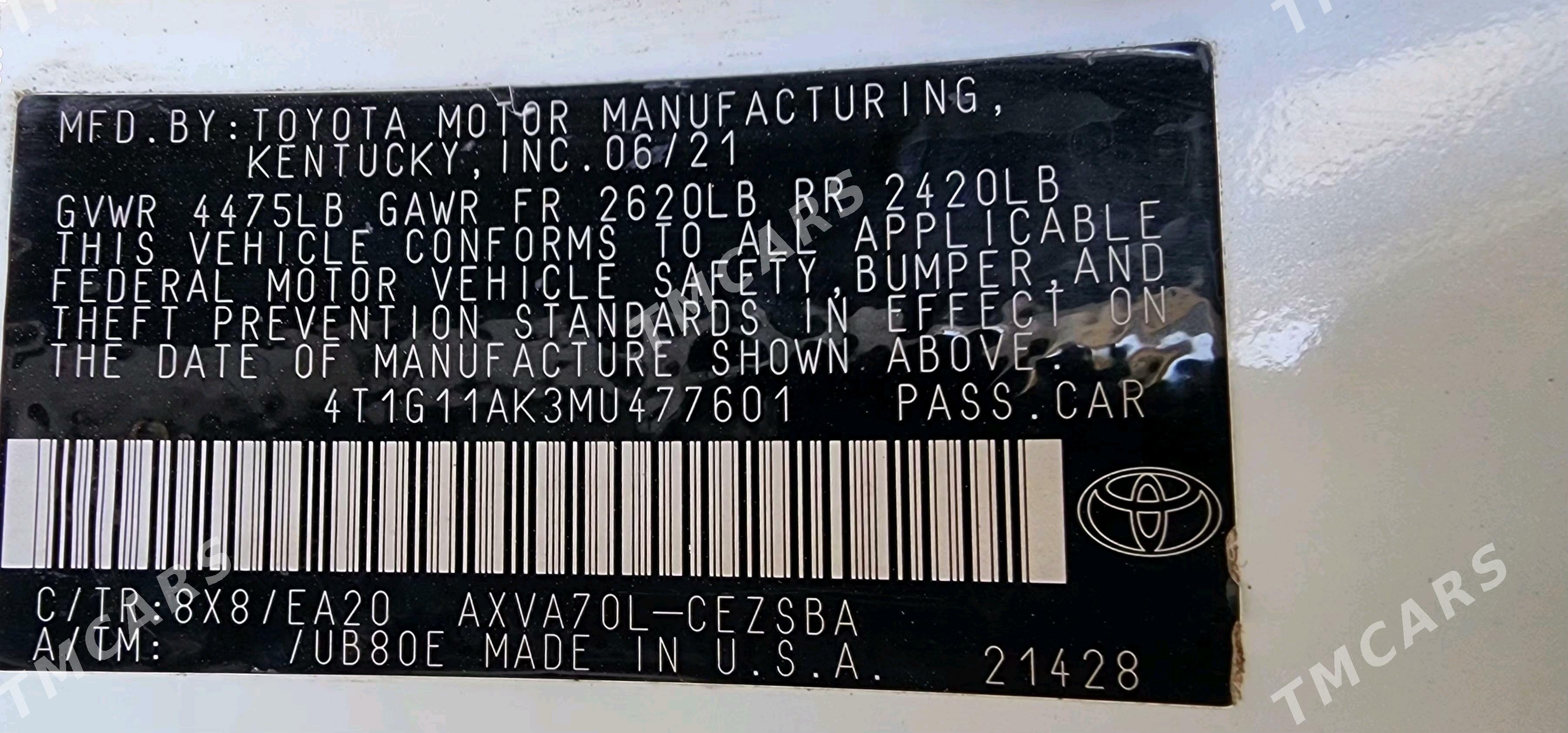 Toyota Camry 2021 - 320 000 TMT - Daşoguz - img 3