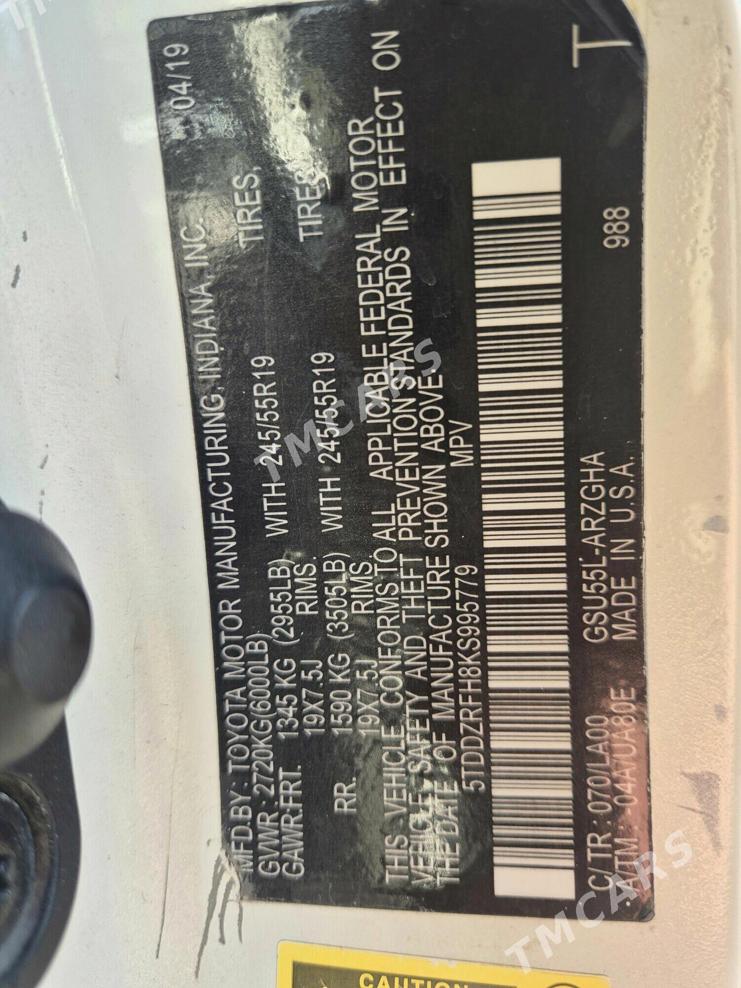 Toyota Highlander 2019 - 430 000 TMT - Aşgabat - img 5