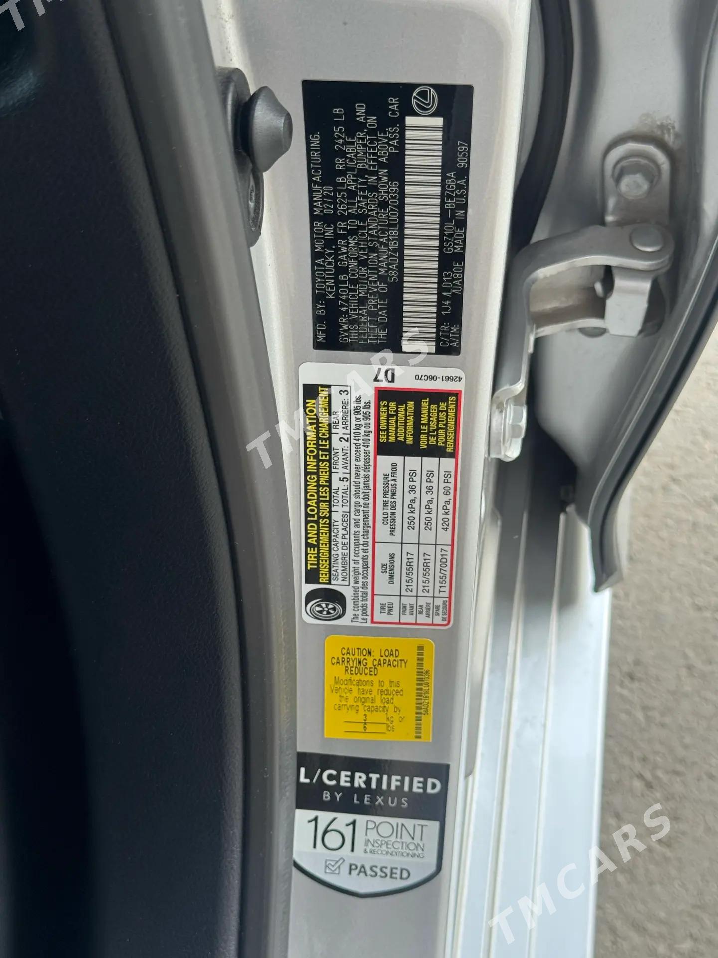 Lexus ES 350 2020 - 600 000 TMT - Balkanabat - img 4