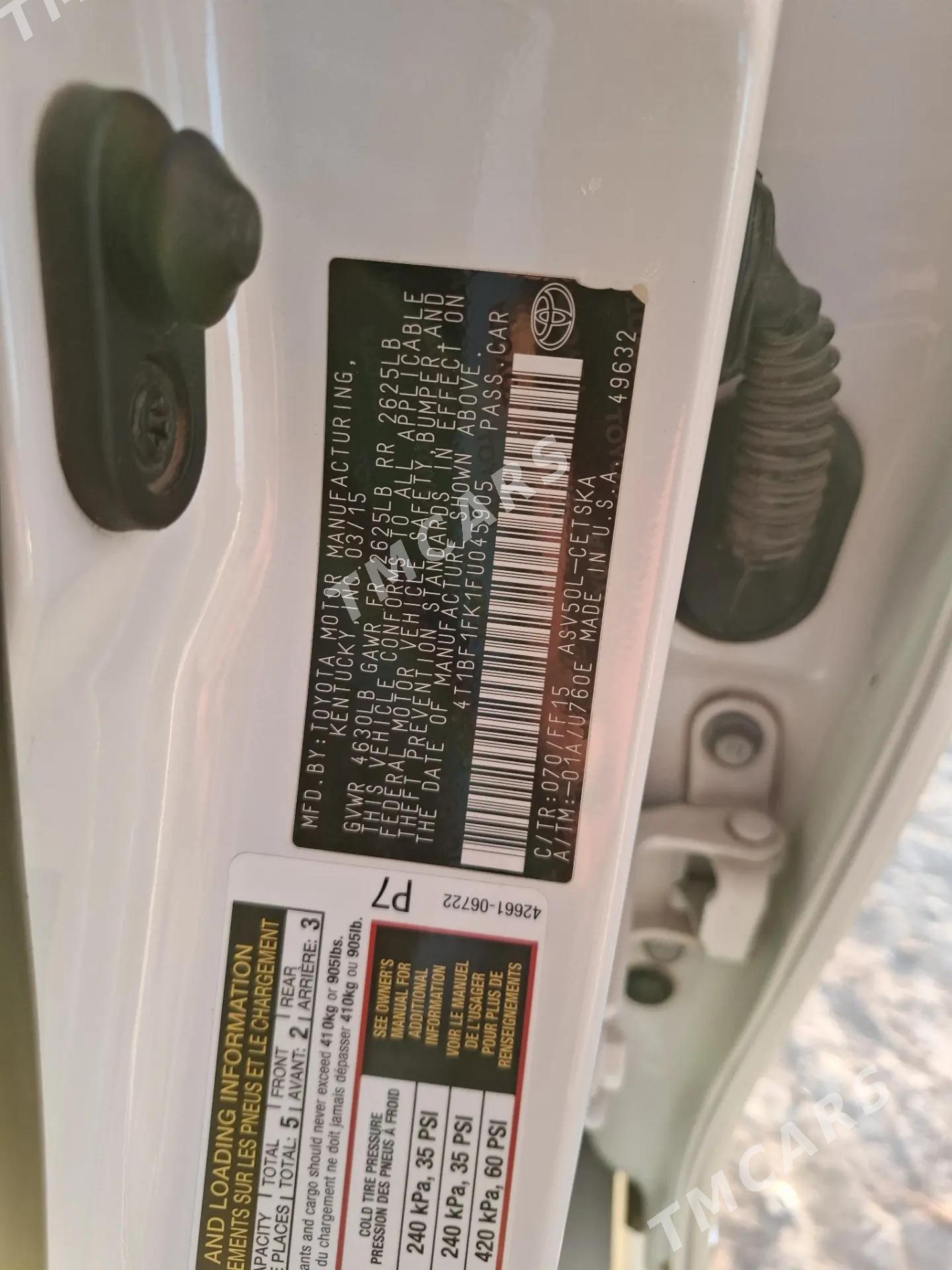Toyota Camry 2015 - 280 000 TMT - Ашхабад - img 9