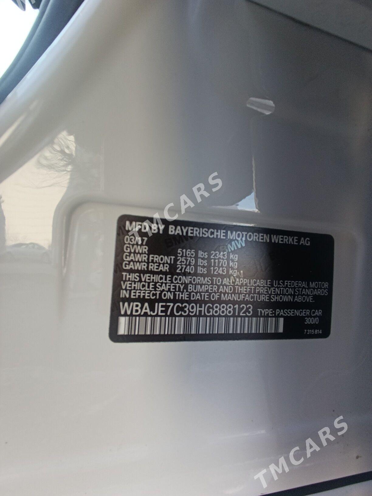 BMW 540 2017 - 780 000 TMT - Aşgabat - img 3