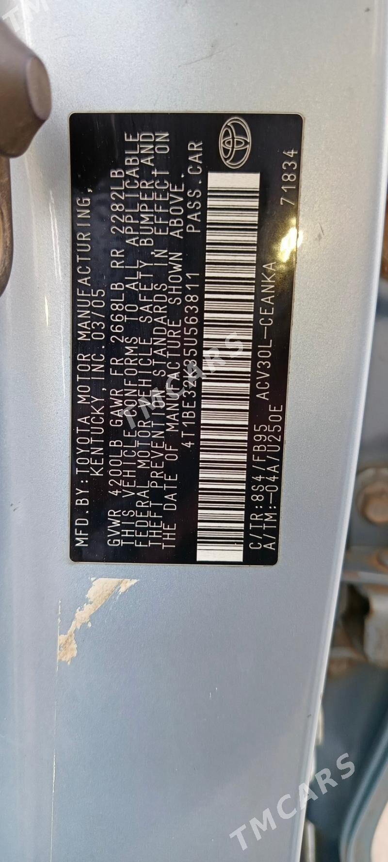 Toyota Camry 2005 - 155 000 TMT - Kerki - img 2