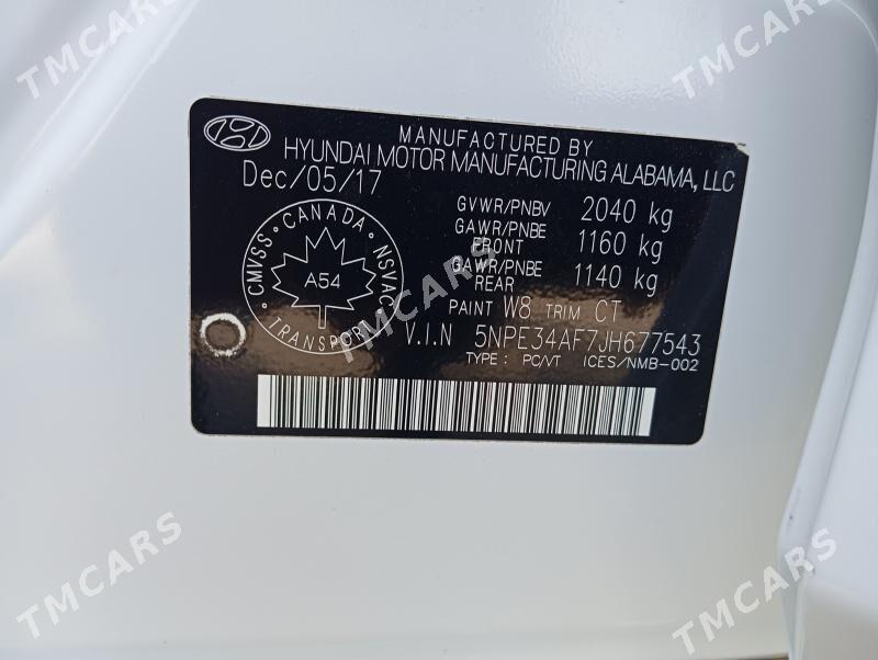 Hyundai Sonata 2018 - 215 000 TMT - Ашхабад - img 5
