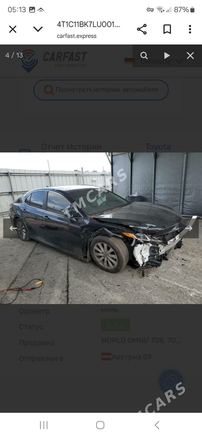 Toyota Camry 2020 - 284 000 TMT - Ашхабад - img 11
