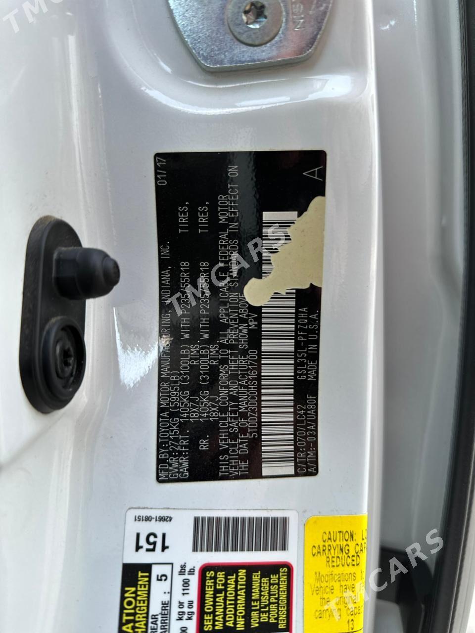 Toyota Sienna 2017 - 450 000 TMT - Aşgabat - img 6
