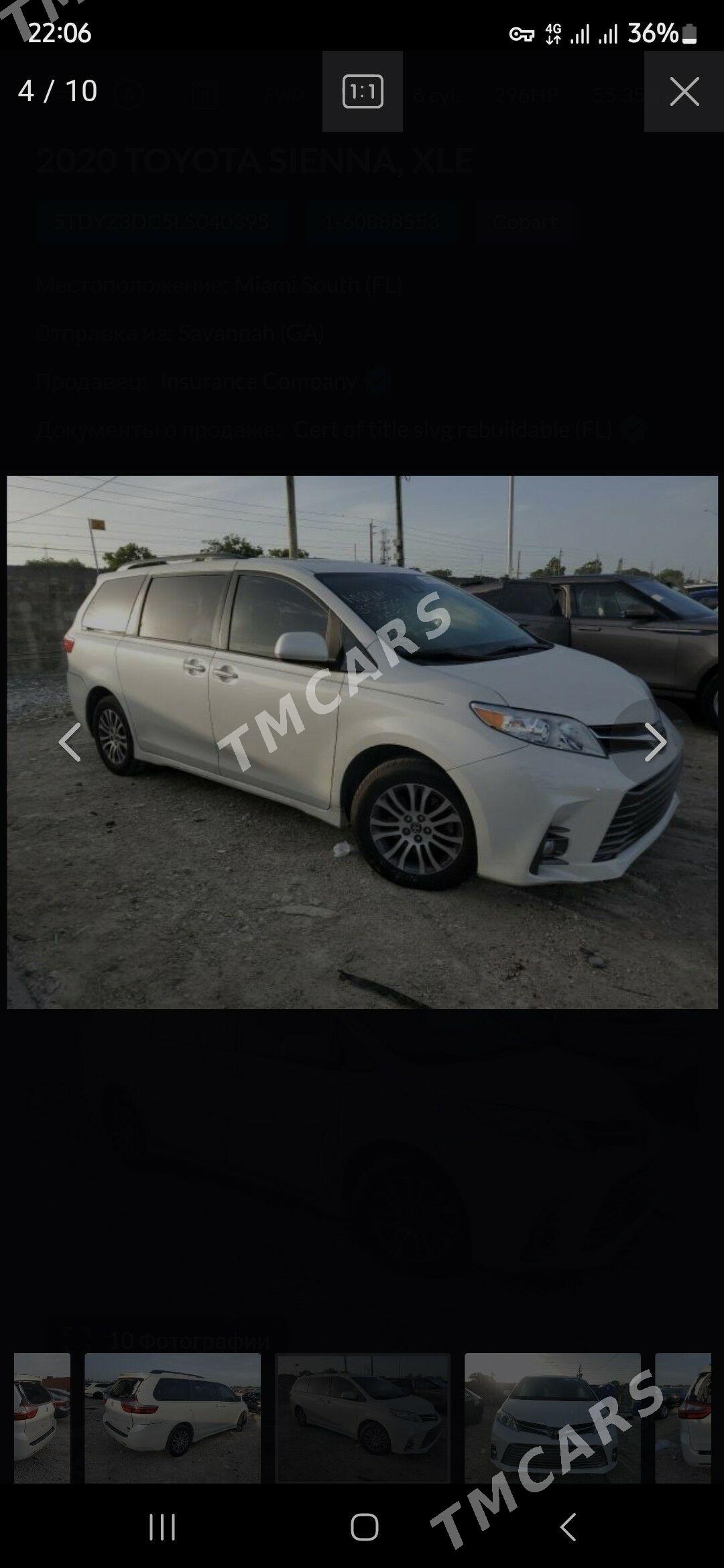 Toyota Sienna 2019 - 545 000 TMT - Aşgabat - img 7