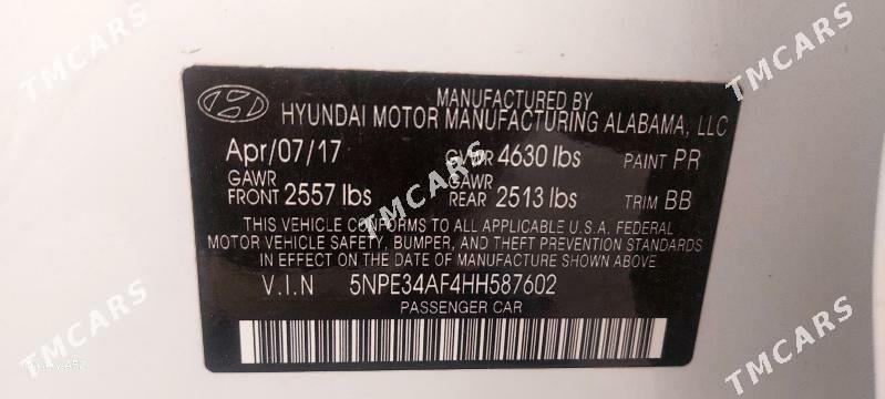 Hyundai Sonata 2017 - 166 000 TMT - Ашхабад - img 6