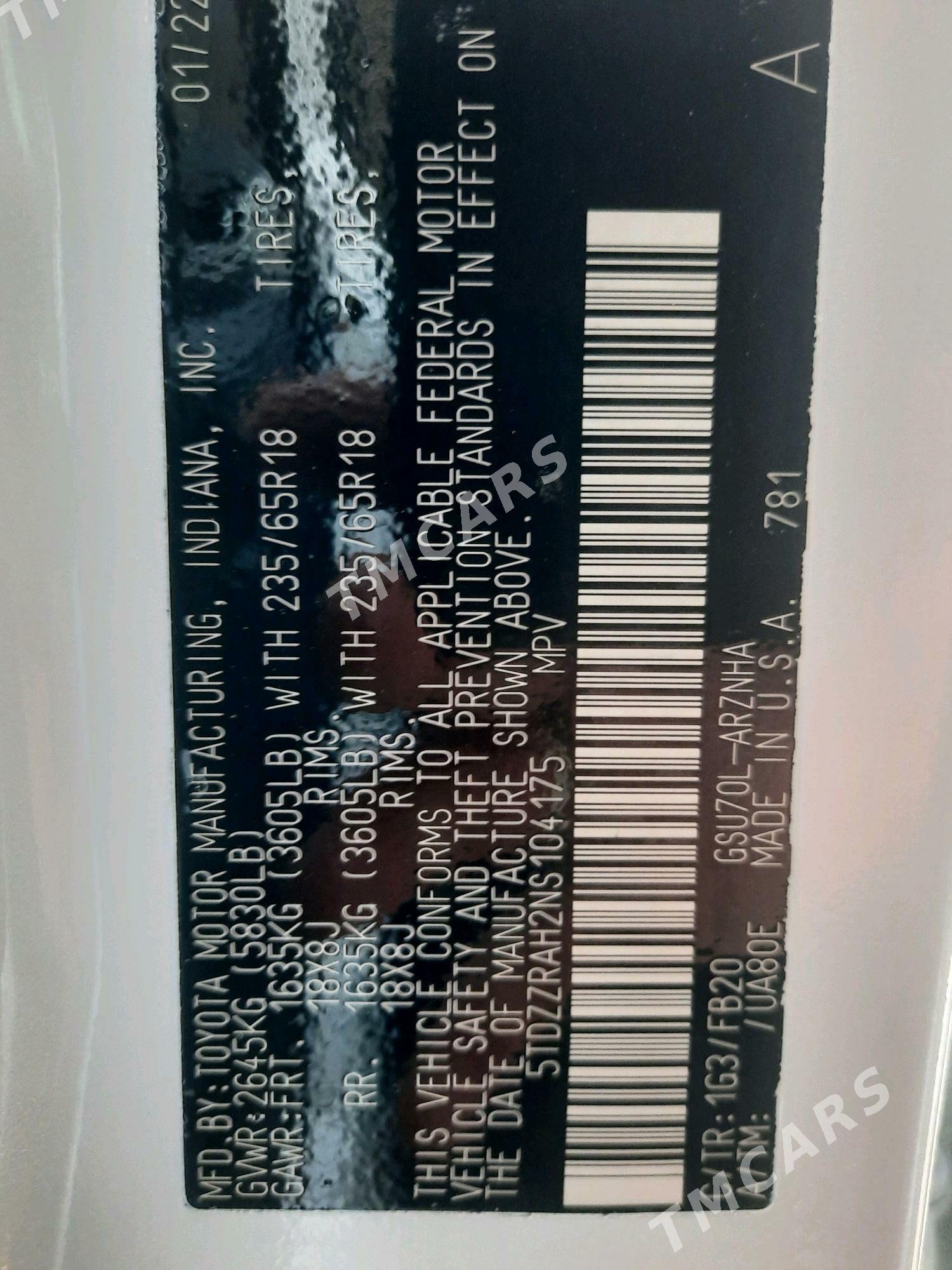 Toyota Highlander 2022 - 520 000 TMT - Mary - img 3