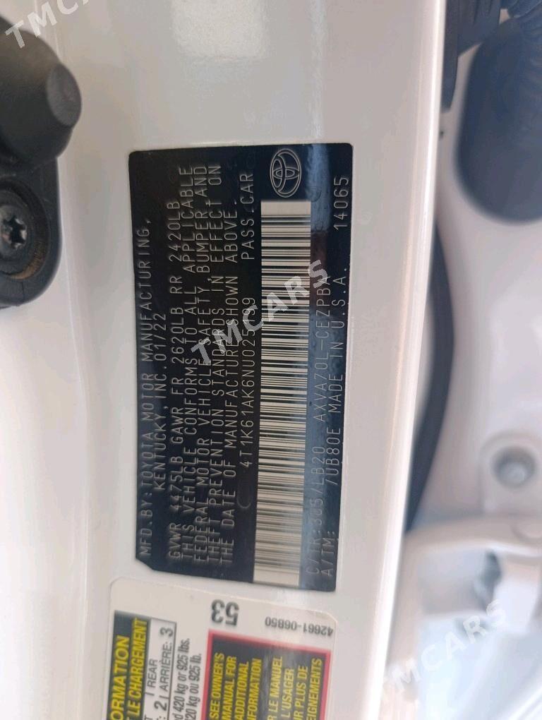 Toyota Camry 2022 - 395 000 TMT - Теджен - img 10