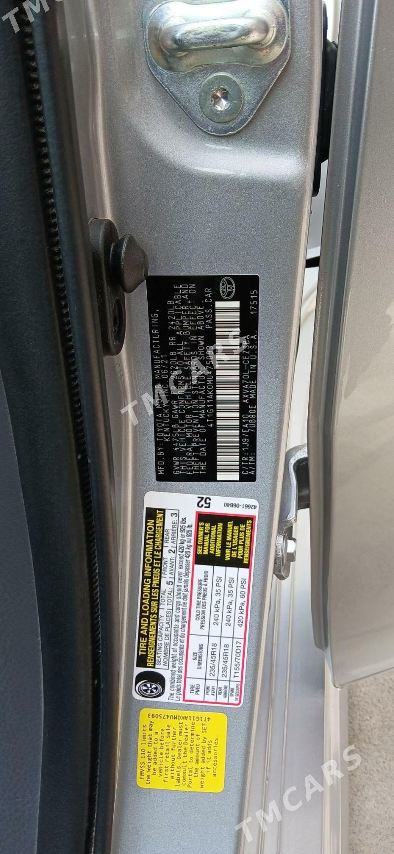 Toyota Camry 2021 - 340 000 TMT - Sakarçäge - img 6