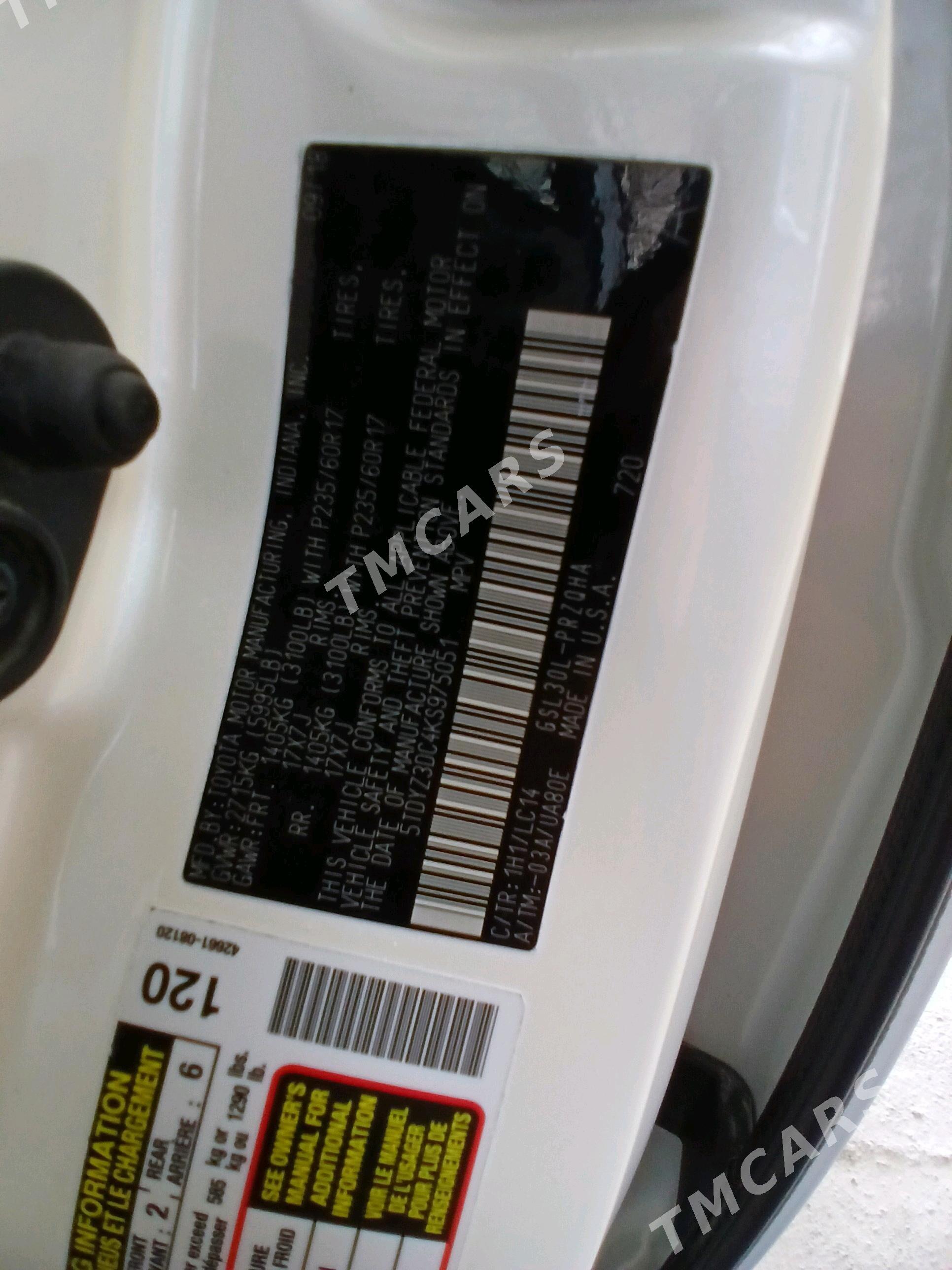 Toyota Sienna 2019 - 470 000 TMT - Кака - img 7