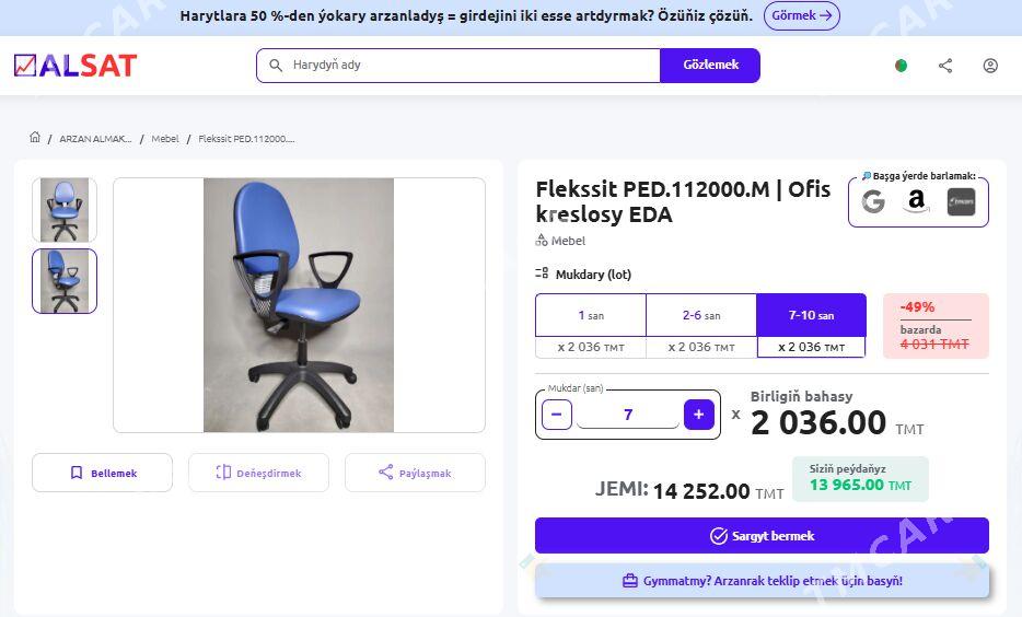 Ofis kreslosy - Aşgabat - img 3