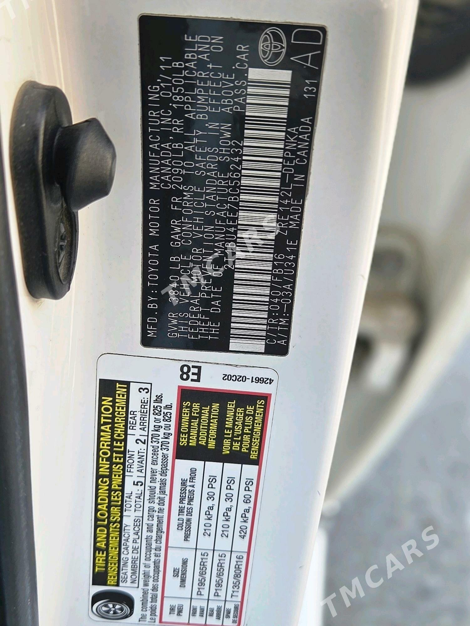 Toyota Corolla 2011 - 156 000 TMT - Türkmenbaşy - img 10