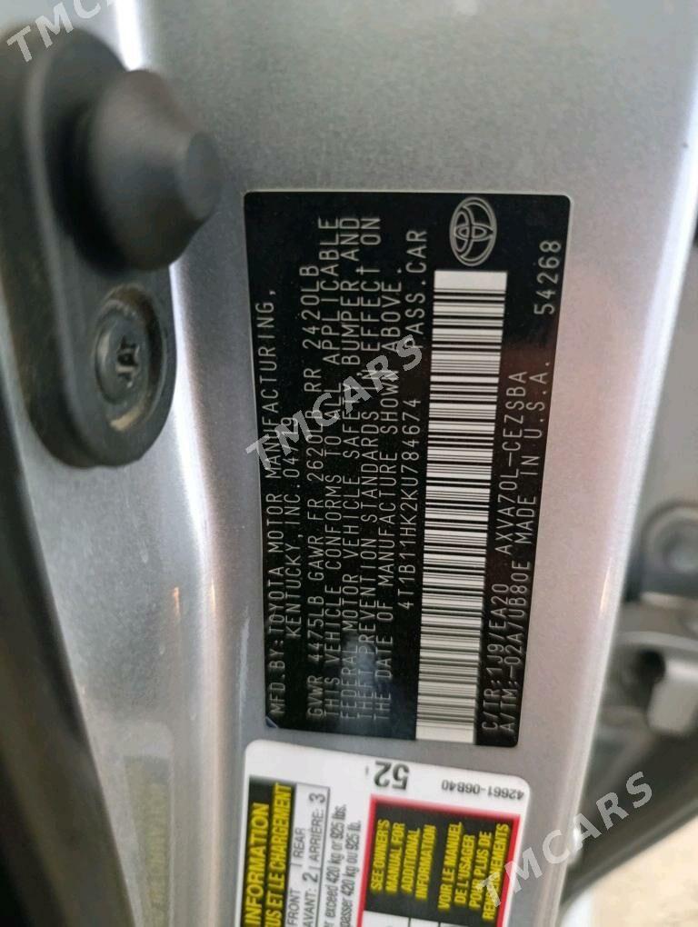 Toyota Camry 2019 - 275 000 TMT - Мары - img 7