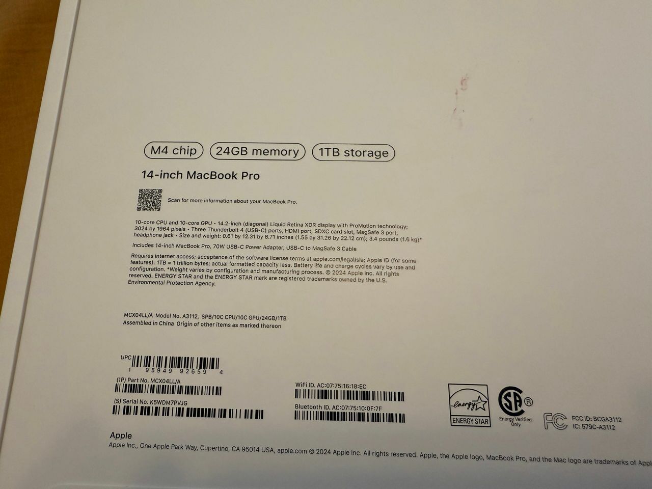 MacBook 14" M4 24GB/1TB Black - Aşgabat - img 4