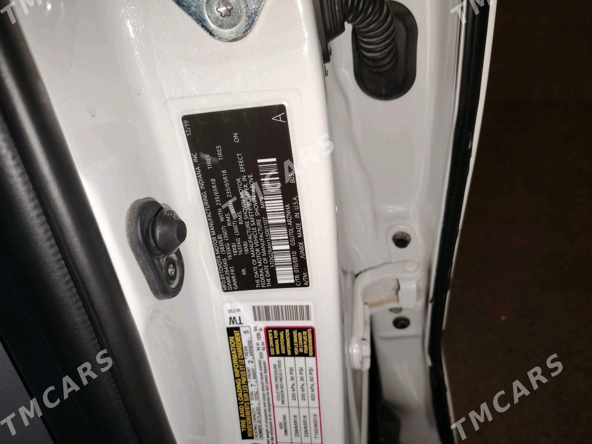 Toyota Highlander 2020 - 620 000 TMT - Gökdepe - img 4