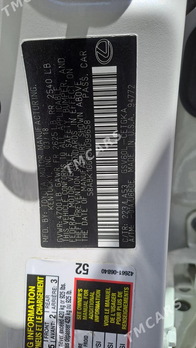 Lexus ES 350 2018 - 358 000 TMT - Aşgabat - img 7