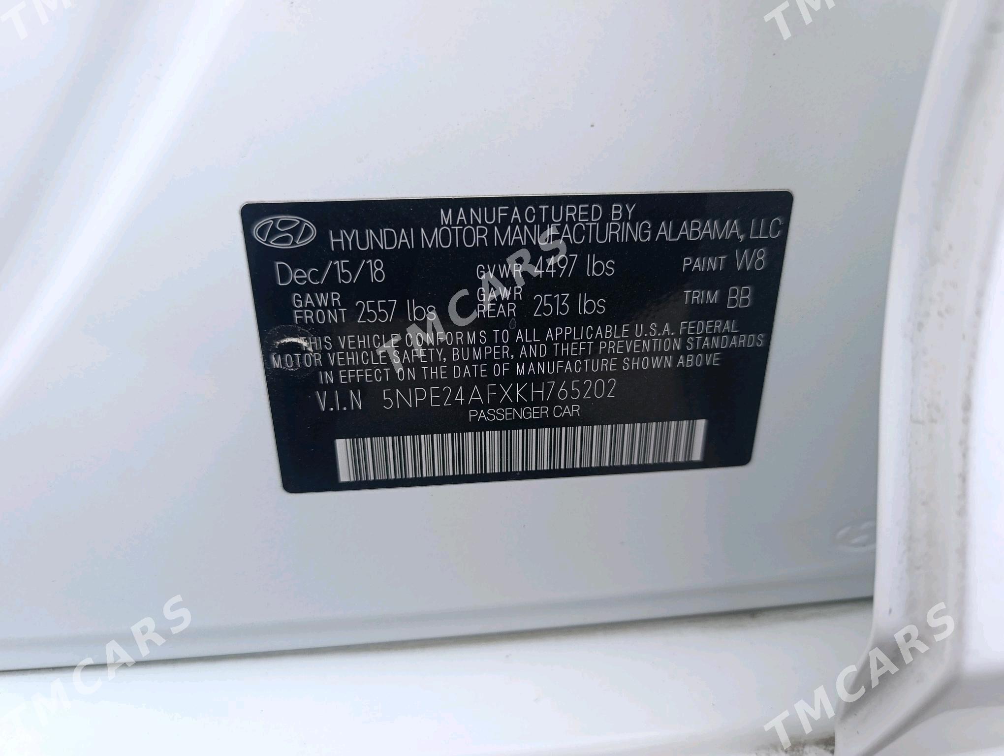 Hyundai Sonata 2019 - 177 000 TMT - Гарадамак - img 6