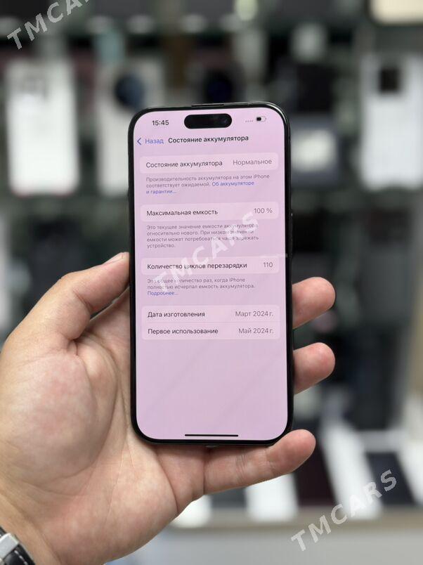 Iphone 15pro 100% 128gb 2sim - Ашхабад - img 6