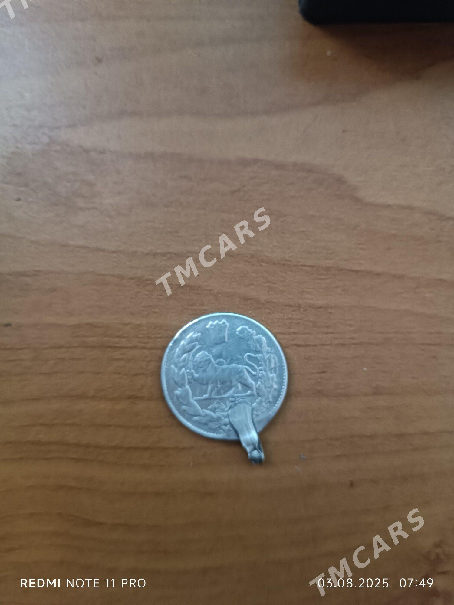 монета,tenne серебро kumus - 3 мкр - img 4