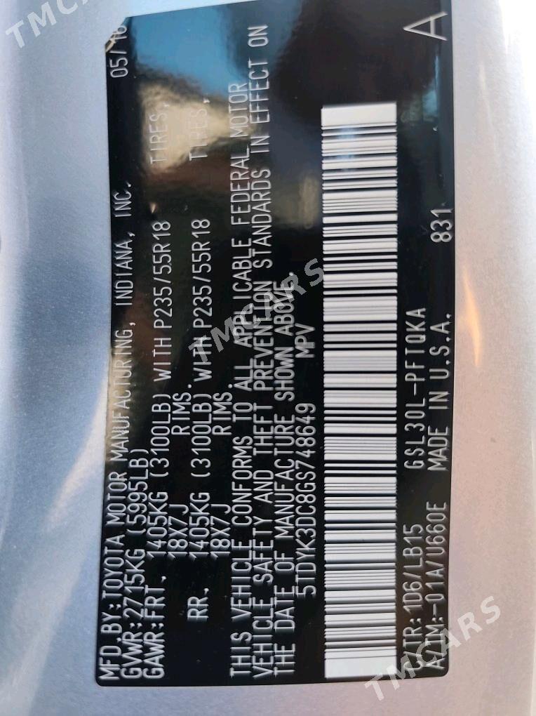 Toyota Sienna 2016 - 410 000 TMT - Aşgabat - img 8